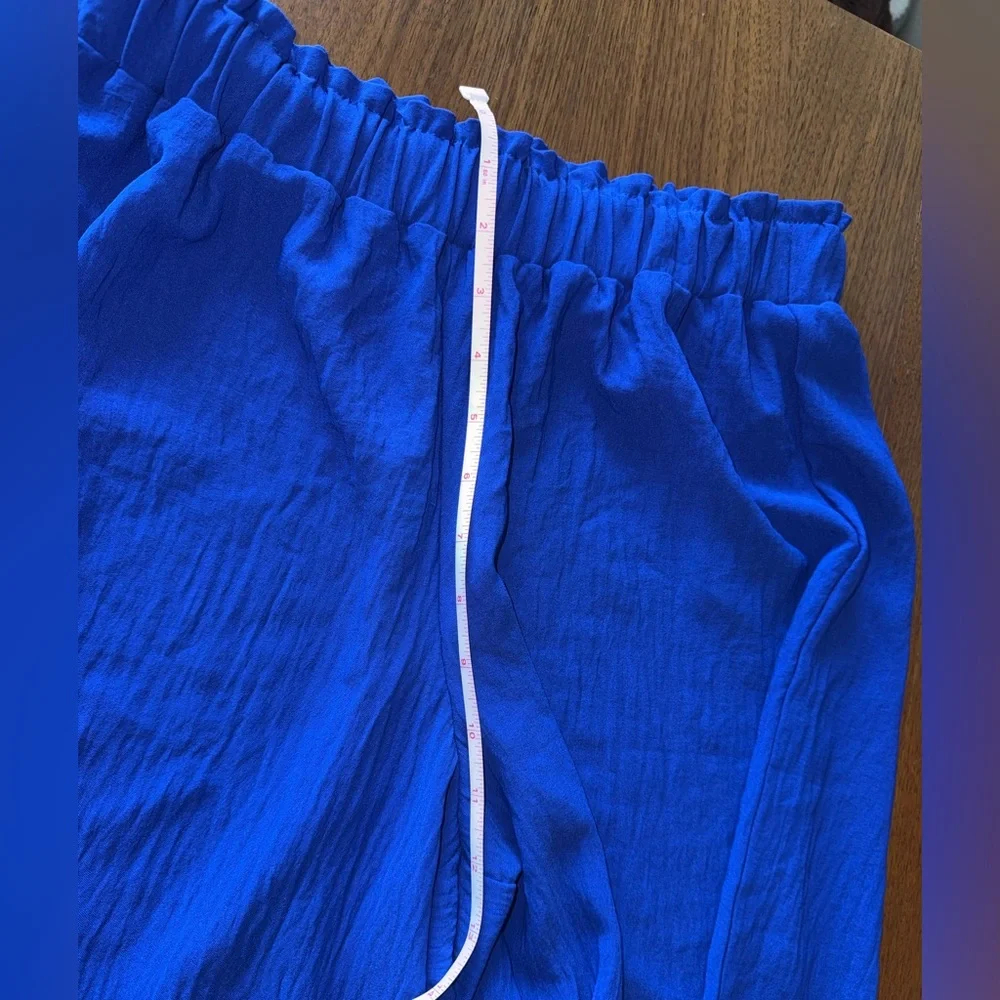 Susan Graver Electric Blue Wide-Leg Pants - Picture 10 of 14